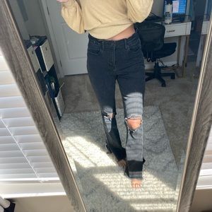 Express boot cut with slit jeans 🖤